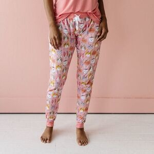 Little Sleepies Boho Bunnies Pajamas Pants Joggers size XS Easter Loungewear